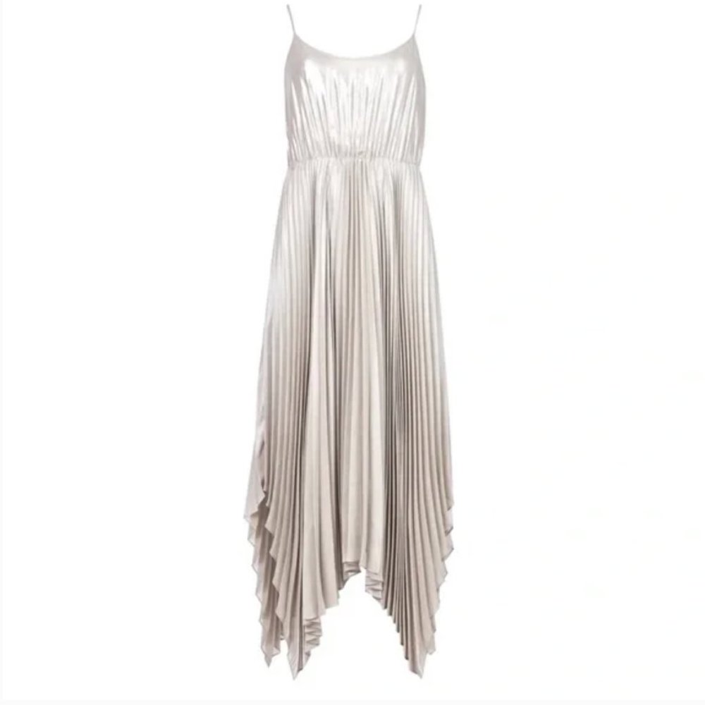 All Saints Pleated Lerin Corina Slip Dress